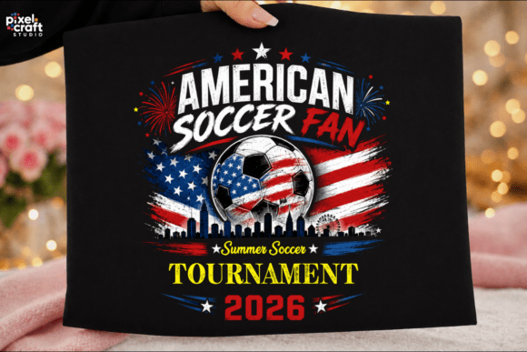 American Soccer Fan 2026 PNG: Celebrate Soccer & Patriotism