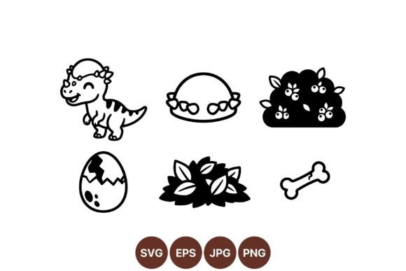 Creative Versatility of Cute Dino Floral SVG Clipart in Modern Design Projects