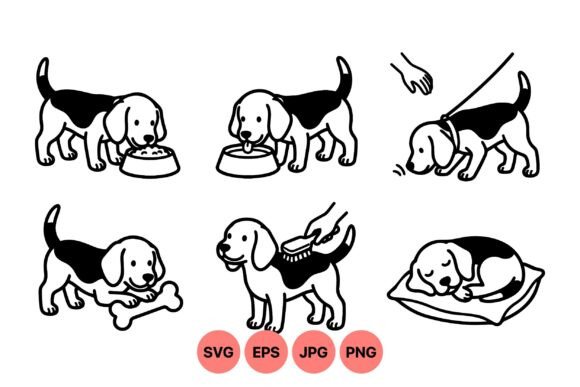 Cute Beagle Puppy SVG Clipart: A Versatile Design Resource for Creative Projects