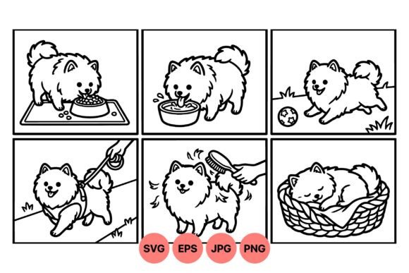 Cute Pomeranian Dog Clipart Set: A Versatile Resource for Creative Pet Lovers