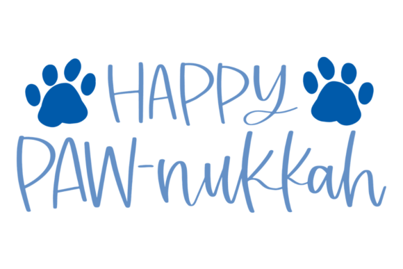 Happy Paw-nukkah SVG: Celebrate Hanukkah with Pet-Themed Joy
