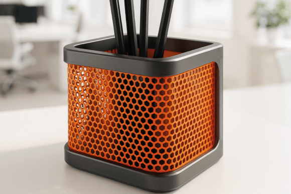 Honeycomb Pattern Pen Holder