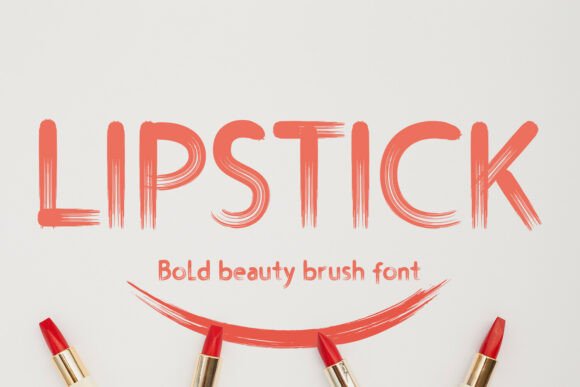 Lipstick: A Bold Brush Font with Realistic Makeup Appeal