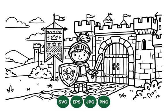 Medieval Knight Castle Clipart for Creative Projects