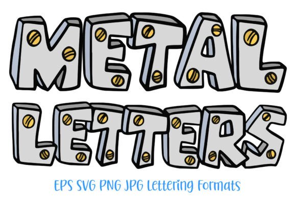 Metal Steel Lettering Font ABC SVG PNG: A Bold Fusion of Industrial Design and Playful Creativity