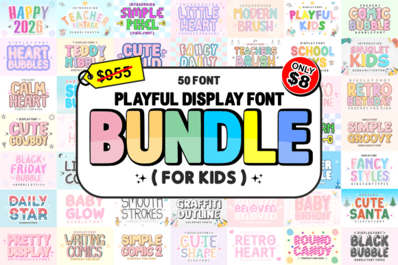 Playful Display Font Bundle – The Ultimate Toolkit for Creative Kids’ Designs