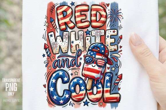 Red White and Cool Patriotic Popsicle Design