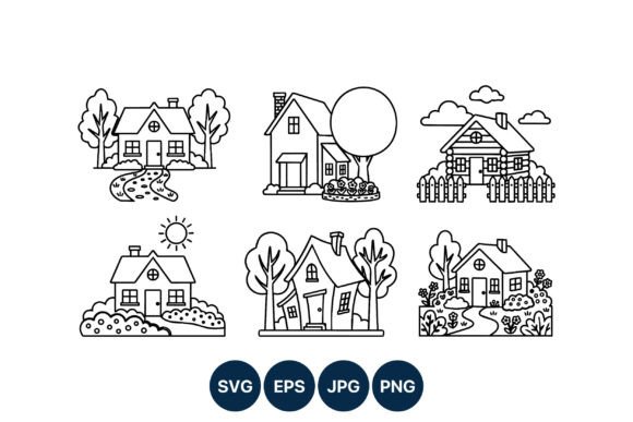 Small House Line Art Vector: A Versatile Design Resource for Creatives
