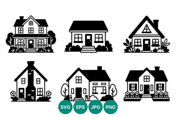 Understanding the Value of Black and White House Vector Icons in Design Projects