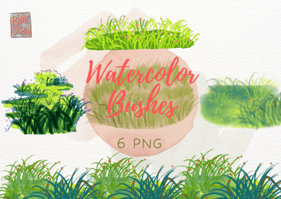 Watercolor Bushes Clipart: Creative Uses for Crafters, Designers, and Entrepreneurs